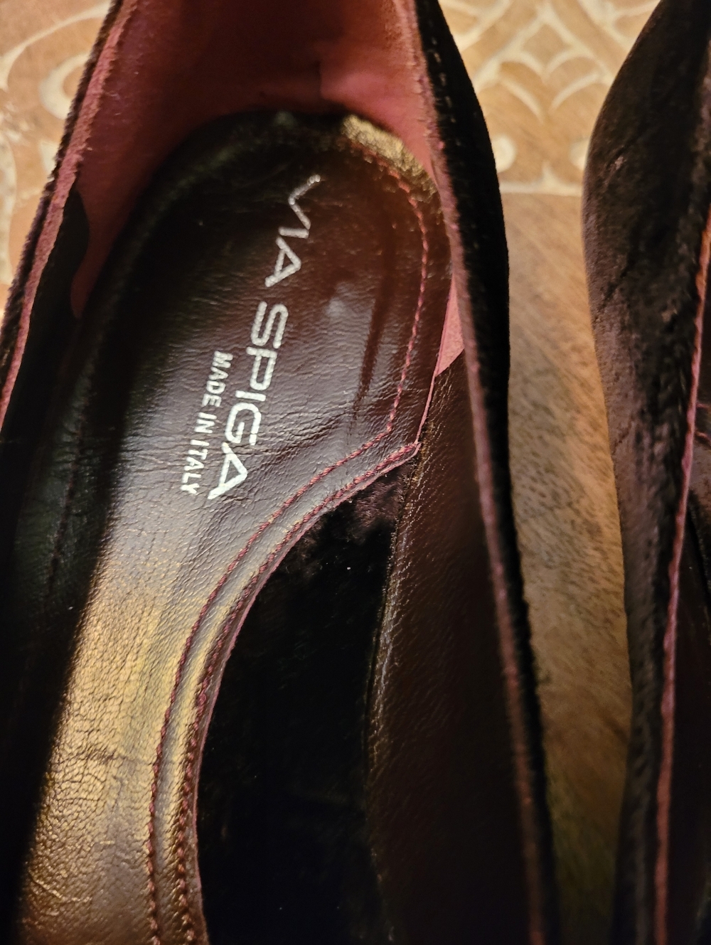 VIA SPIGA VELVET Ballet Flats SHOES GORGEOUS ITALY Y2K $189 Embellished 7.5 - Picture 2 of 10